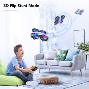 A21 Mini RC Racing Drones Set for Kids, 2 Pack IR Battle Drone with LED Lights