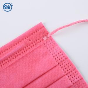 S&J Protective Pure Pink Disposable Medical Face Mask Surgical Cotton Ear Loop