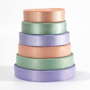 OEM ODM 18mm soft shiny side nylon spandex elastic band anti-slip plush