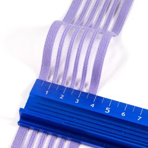 6 rows of fish silk elastic belt hollow out lace ribbon colorful wavy elastic