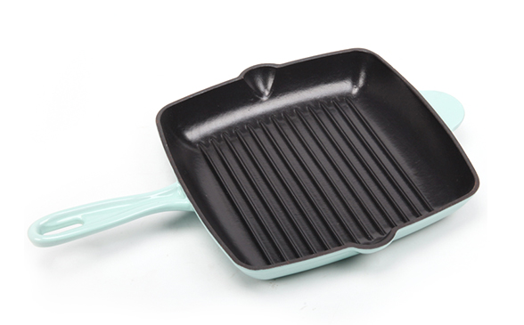 Quality 10'' Enameled Cast Iron Grill Pan wholesale