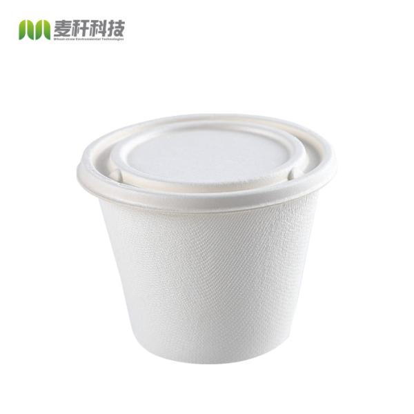 Quality Free Plastic Eco Friendly Soup Bowls , White Tableware Biodegradable Food Containers wholesale