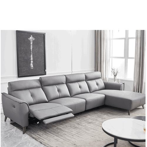 New Italian Minimalist Leather Leather Art Functional Sofa Fashion L-Shaped