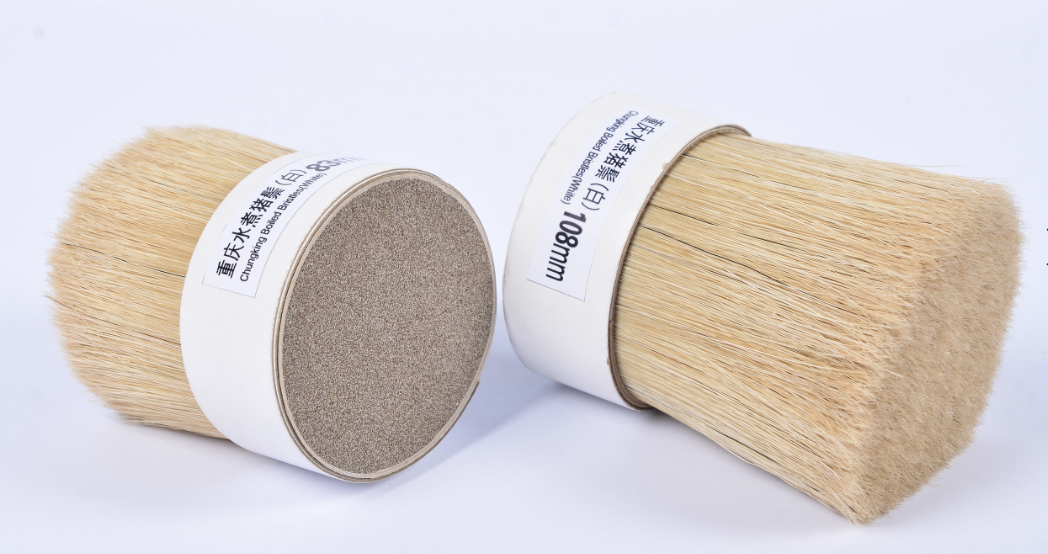 White boiled bristles