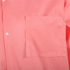 S&J Pink Lab Jacket Fluid Resistant Lab Coat With Cuffed Sleeves Oil Resistant