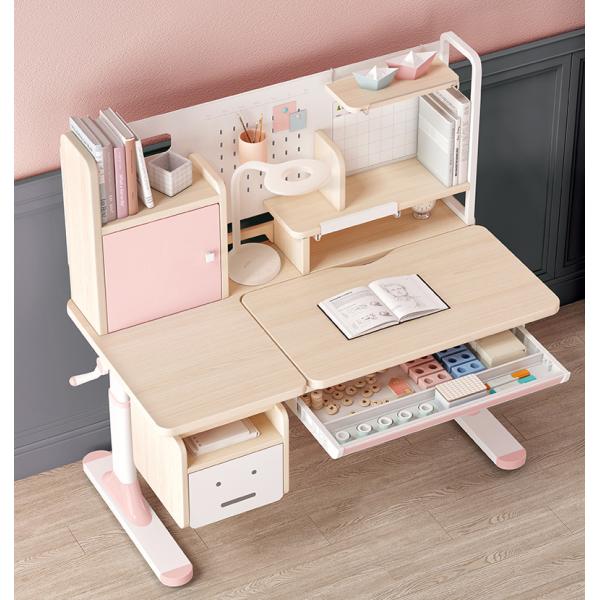 Quality Height Adjustable Kids Study Table with Personalized Bookshelf and Drawer 1100MM wholesale