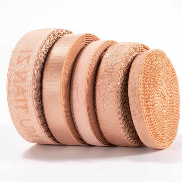 custom shiny jacquard pattern printed nylon elastic bands non-slip plush women