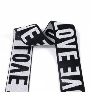 Soft customized printed jacquard sewing band bra elastic strap waistband for