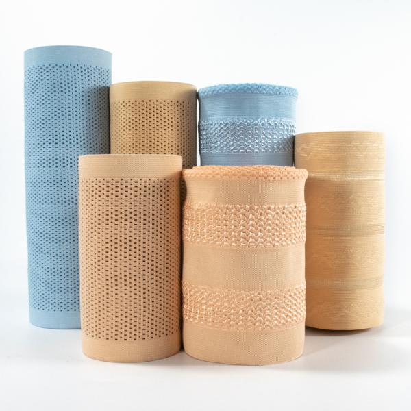 Sustainable woven polyester fabric crochet mesh elastic bandage medical band for