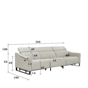 Modern Minimalist First Layer Cowhide Living Room Sofa Armrest Creative Design