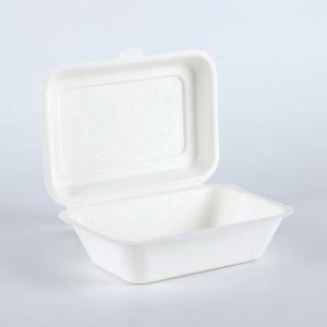 Disposable biodegradable food container clamshell, meal box