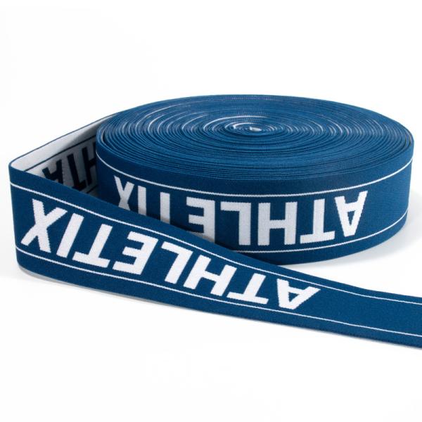 Quality Custom designer elastic webbing jacquard logo custom wide elastic band for underwear waistband wholesale