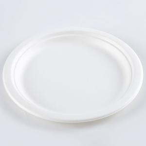 Round 6.75 Inch Biodegradable Food Container Plates White Color