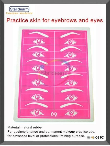 Quality Natural Rubber Practice Skin Two Sided 150*200*15mm For Eyebrows And Eyes wholesale