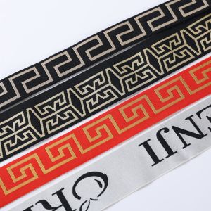 custom printed jacquard logo high resilience knitted soft elastic wide band