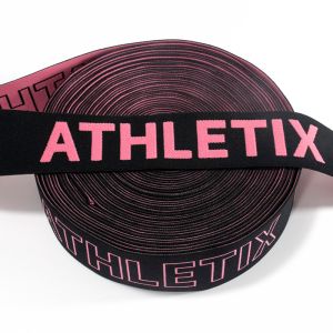 Custom Printed Brand Fashion Label Polyester Woven Knitted Jacquard Soft Elastic