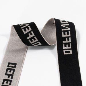 High Quality custom logo Jacquard woven knitted elastic band nylon elastic