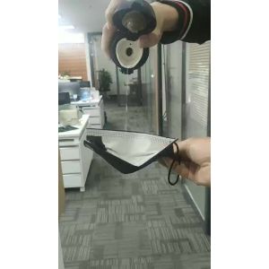 All black disposable face mask with 3 layers hood with elastic ear hook 3 layer