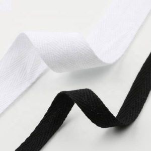 Sustainable Recycled Cotton Textile Webbing For Bag Strap