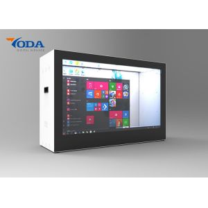 White Color LCD Monitor Box IR Touch Screen Metal LCD Showcase 500Cd / M2