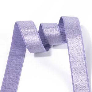Custom elastic band 10mm 20mm 25mm colorful shiny satin non-slip plush bra