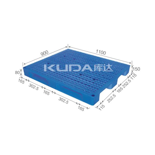 low cost distrubution pallet 1109A Grid sichuan words PLASTIC PALLET（BUILT-IN