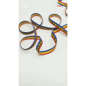 Custom Printed Jacquard Elastic Waistband Trimming For Garment Sports Shoes Bags