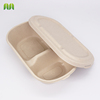 Biodegradable Clamshell Take Out Containers Eco Friendly Salad Box With Pet Lid
