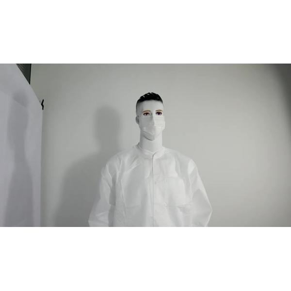 S&J White lab coats jacket coat uniform non-woven polypropylene OEM wholesale