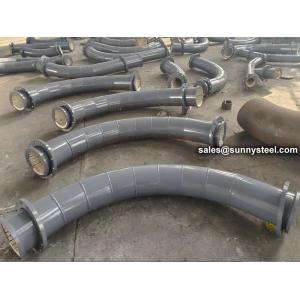 China Alumina Ceramic Lining Bend Pipe For Pulverized Coal Powder Conveying on sale