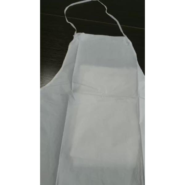 PP Film Coating Impervious Non Woven Fabric Apron Disposable Protective Apron