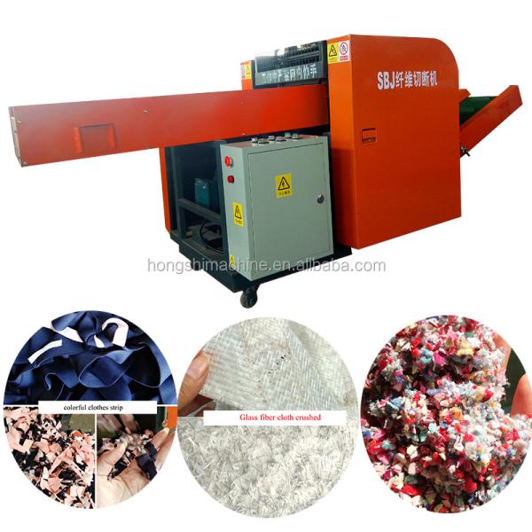 Fiberglass chopper/polyester yarn waste recycling machine/jeans fabric cutting