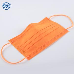 Orange Color Factory Directly Provide 4-ply Earloop Disposable Face Mask