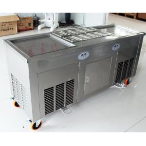 Double pan fried ice cream rolled machine