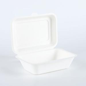 7x5 inches sugarcane pulp bagasse hoagie hinged container