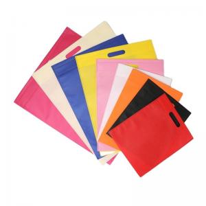 Cheap Nice Design Hot Sell Eco-Friendly Shopping Bag Spun Bond Non Woven Fabric TNT T-Shirt Bag W-Cut Bag for sale
