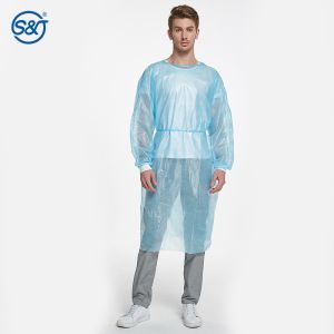 PP PE SMS CPE Disposable Surgical Gowns Level 1 2 3 Isolation Gown With Knitted
