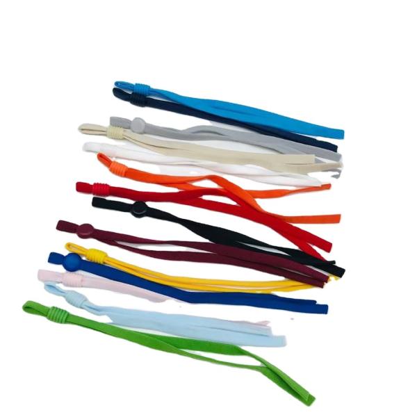 Adjustable Sewing Elastic Band Colorful Rope Cord With Buckle Stretchy Face