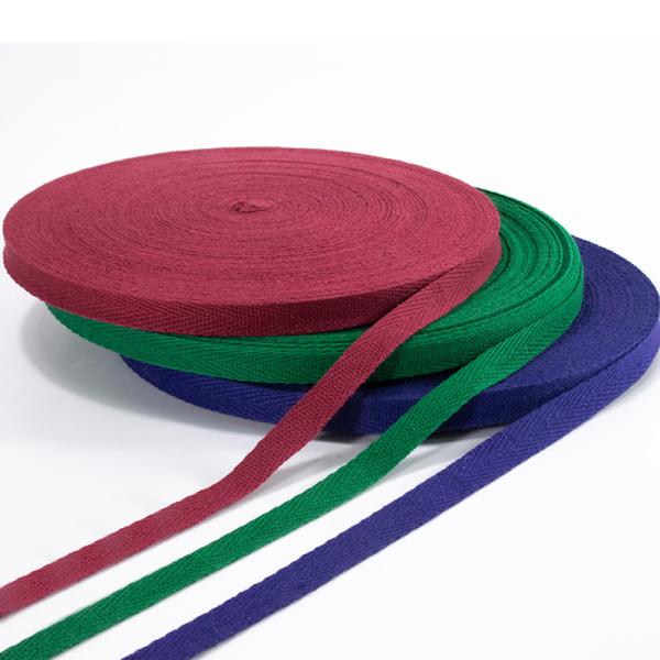 Colorful recycled cotton twill cotton binding tape webbing herringbone webbing