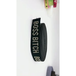 Custom Printed Brand Fashion Label Nylon Woven Knitted Jacquard Ribbon Soft