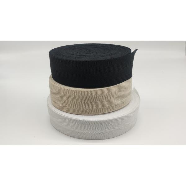 Custom width herringbone pattern thin cotton binding tape waistband elastic