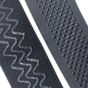 Cheap custom non-slip wide elastic waistband printed silicone dots gripper elastic band for cycling jersey sportswear for sale