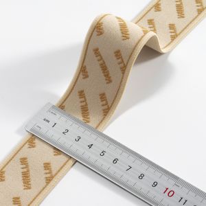 custom designer bandas elastica jacquard embossed logo elastic band webbing for