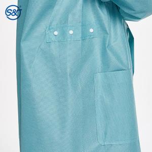 OEM Disposable Lab Coats SMS PP Nonwoven Men Women Lab Coat Custom Color