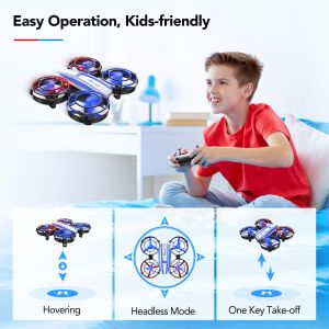 A21 Mini RC Racing Drones Set for Kids, 2 Pack IR Battle Drone with LED Lights