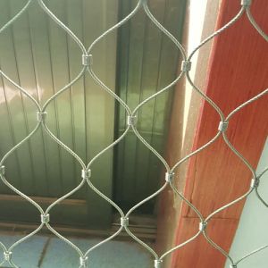 China Balustrade Stainless Steel Cable Mesh Stainless Steel Wire Rope Mesh 76mmx76mmx3.00mm on sale