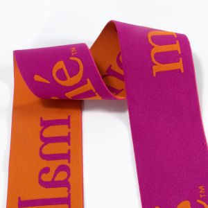 Custom Jacquard Brand Logo 6cm Soft Elastic Webbing Band for Underwear Boxer