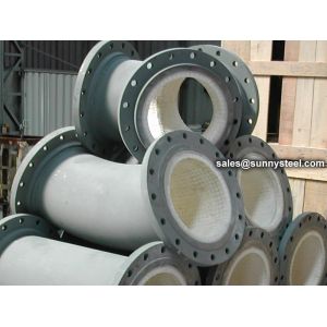 China Wear Resistant Ceramic Tile Lined Pipe With Holes on sale