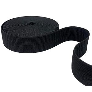 White and black flat elastic band custom width knitted nylon elastic band for