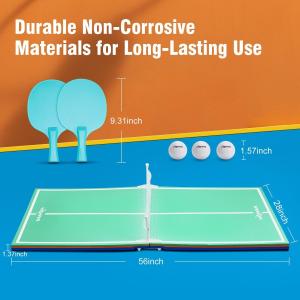 Floating Swimming Pool Table Tennis with EVA Pingpong Table Tray Table in Green